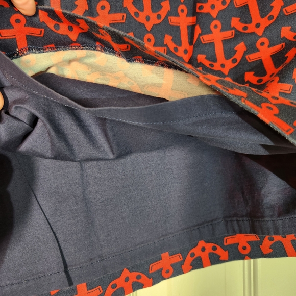 Vineyard Vines Red & Navy Anchor Print Mini Skirt Womens 4 - Picture 3 of 7